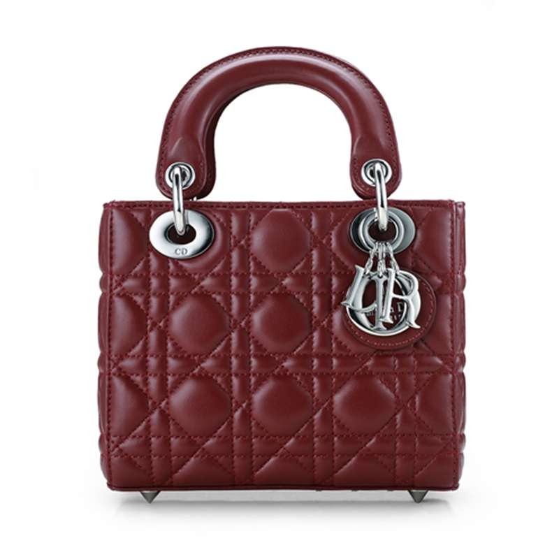 2014 Dior Original leather 44552 red wine silver chain JH07693HE62