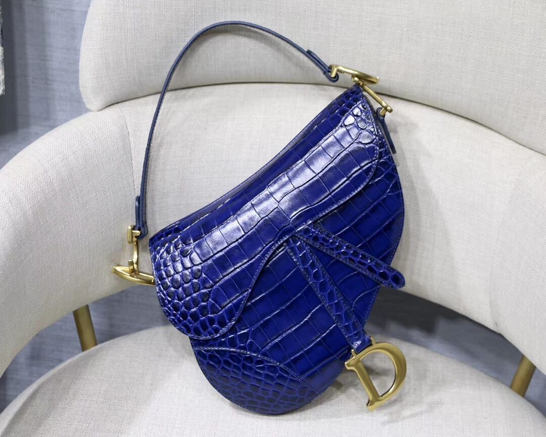 Imitation Dior SADDLE SOFT CALFSKIN BAG C9045 blue JH07048mv84
