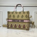 Copy DIOR BOOK TOTE BAG IN EMBROIDERED CANVAS C1286 Pink JH07184Vo75