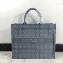 DIOR BOOK TOTE BAG IN EMBROIDERED CANVAS C1286 grey blue JH07102NR41
