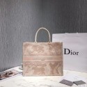 DIOR BOOK TOTE BAG IN EMBROIDERED CANVAS M929 Beige JH07017eI70
