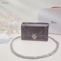 Dior DIORAMA leather Chain bag S0328 Silver grey JH07218OV44