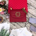 Dior DIORDIRECTION FLAP BAG IN RED LAMBSKIN M6810 JH07590Nm15