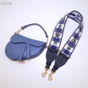 Dior Mini Saddle Bag Calfskin M0447 Blue JH07175qZ31