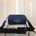 Dior Original GRAINED CALFSKIN ROLLER POUCH WITH ATELIER PRINT 1ATPO061 blue JH07521mT16