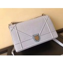 DIORAMA FLAP BAG IN GREY GRAINED CALFSKIN WITH LARGE CANNAGE DESIGN M0422 JH07582VZ14