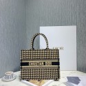Fake SMALL DIOR BOOK TOTE Embroidered M1296-8 JH06969jp38