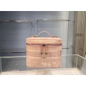 High Quality Imitation Dior Toile de Jouy Embroidery DIORTRAVEL VANITY CASE S5480V pink JH06835YP94