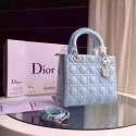 Hot Dior Small Lady Dior Bag Patent Leather 5502 Light Blue JH07668vL89