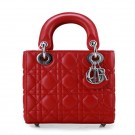 2014 Dior Original leather 44552 Red silver chain JH07696UI88