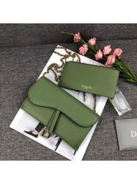 Copy DIOR WITH CHAIN bag 26955 green JH07445RZ88