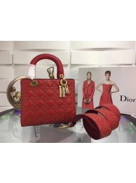 Dior CANNAGE Original Calfskin Leather Tote Bag 3892 red JH07625Jy64