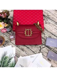 Dior DIORDIRECTION FLAP BAG IN RED LAMBSKIN M6810 JH07590Nm15
