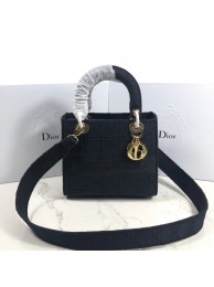 DIOR TOTE BAG IN EMBROIDERED CANVAS C4532 black JH07092pi25