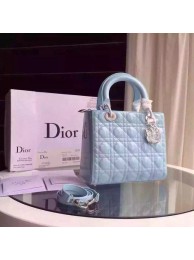 Hot Dior Small Lady Dior Bag Patent Leather 5502 Light Blue JH07668vL89