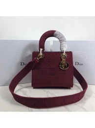 LADY DIOR TOTE BAG IN EMBROIDERED CANVAS C4532 Bordeaux JH07088gt51