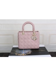 Replica Dior 99002 original leather handbag pink JH07675Pg26
